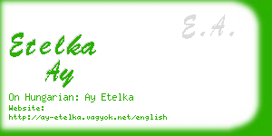 etelka ay business card